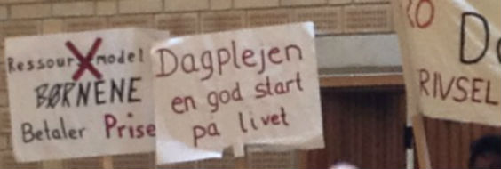 FOA Roskilde demo for dagplejen i Roskilde